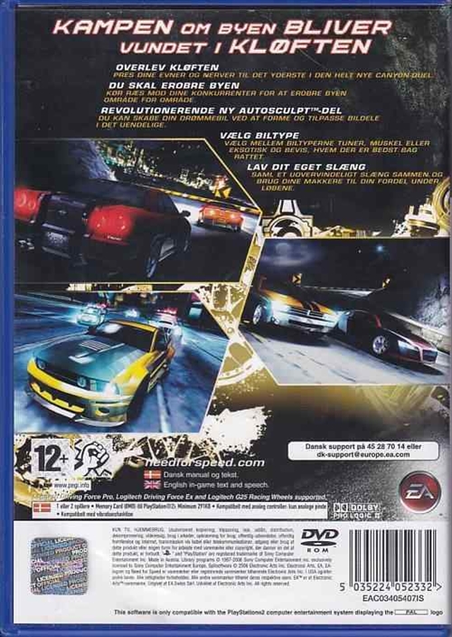 Need for Speed Carbon - Dansk version - PS2 (B Grade) (Genbrug)